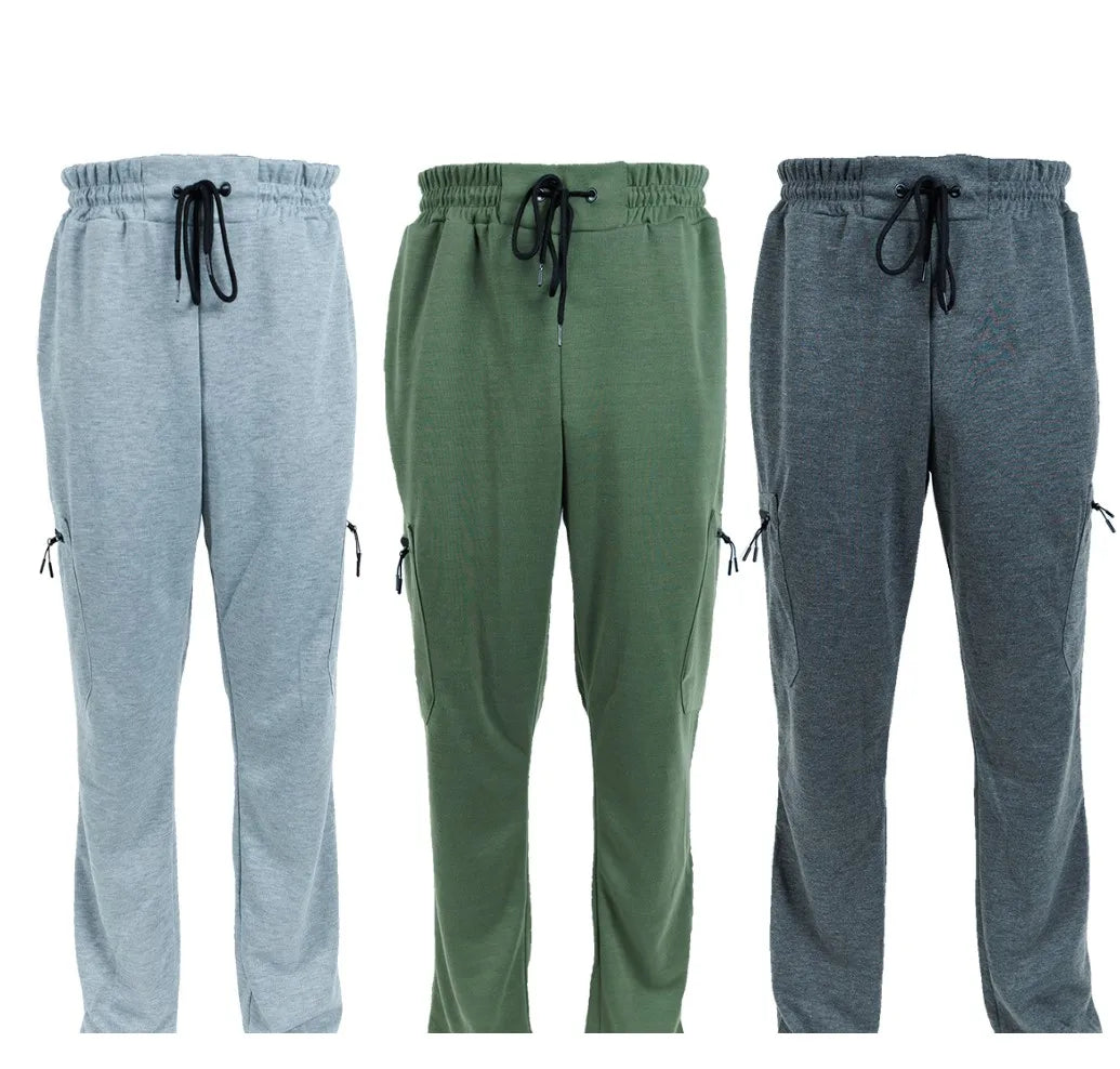 3 Pack Men's Fleece Lined Jogger Sweatpants S-3XL