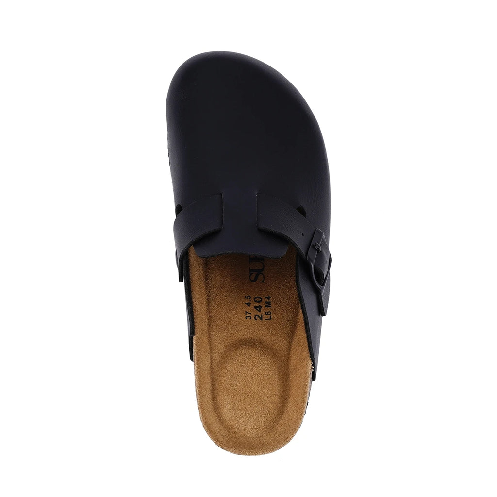 Leather Cork Mule Clogs For Women