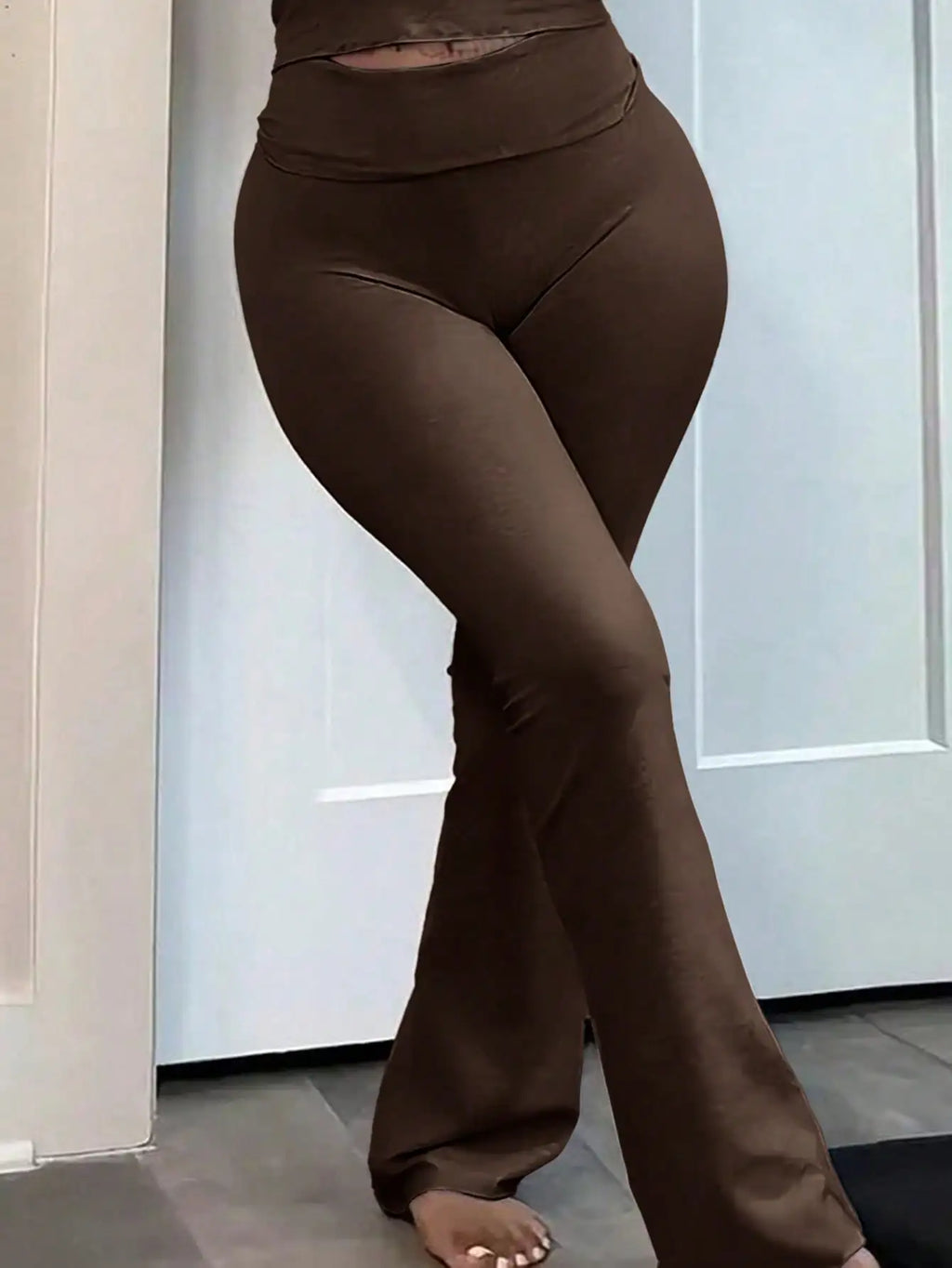 Women's High-waisted Flared Pants 3 Pairs/set Large-sized Women's Casual Yoga Pants Elastic Waist Fitness Flared Pants