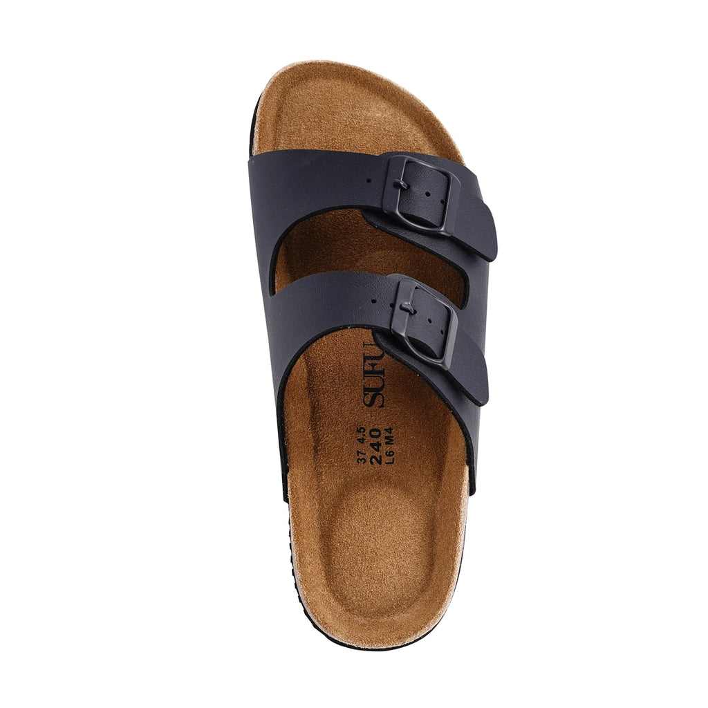 Leather Cork Flip-flop sandals for women