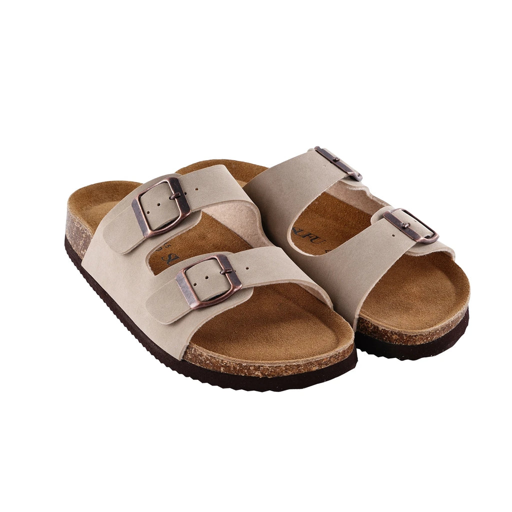 Leather Cork Flip-flop sandals for women