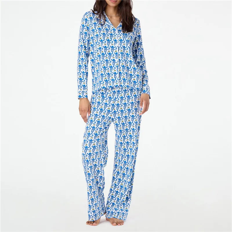 Cute Long-sleeve 2-piece Pajamas Sets For Women